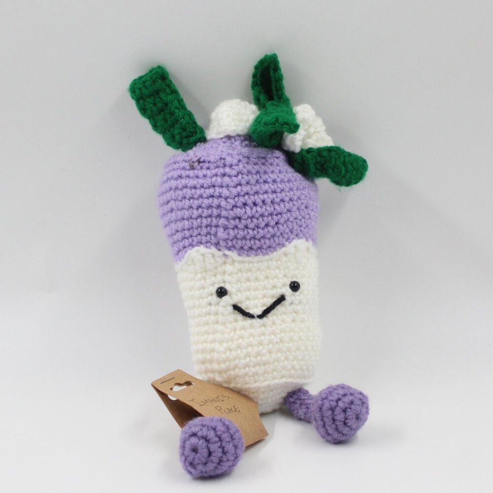 Handmade Crochet Amigurumi Lavender Latte Plush Stuffed Toy